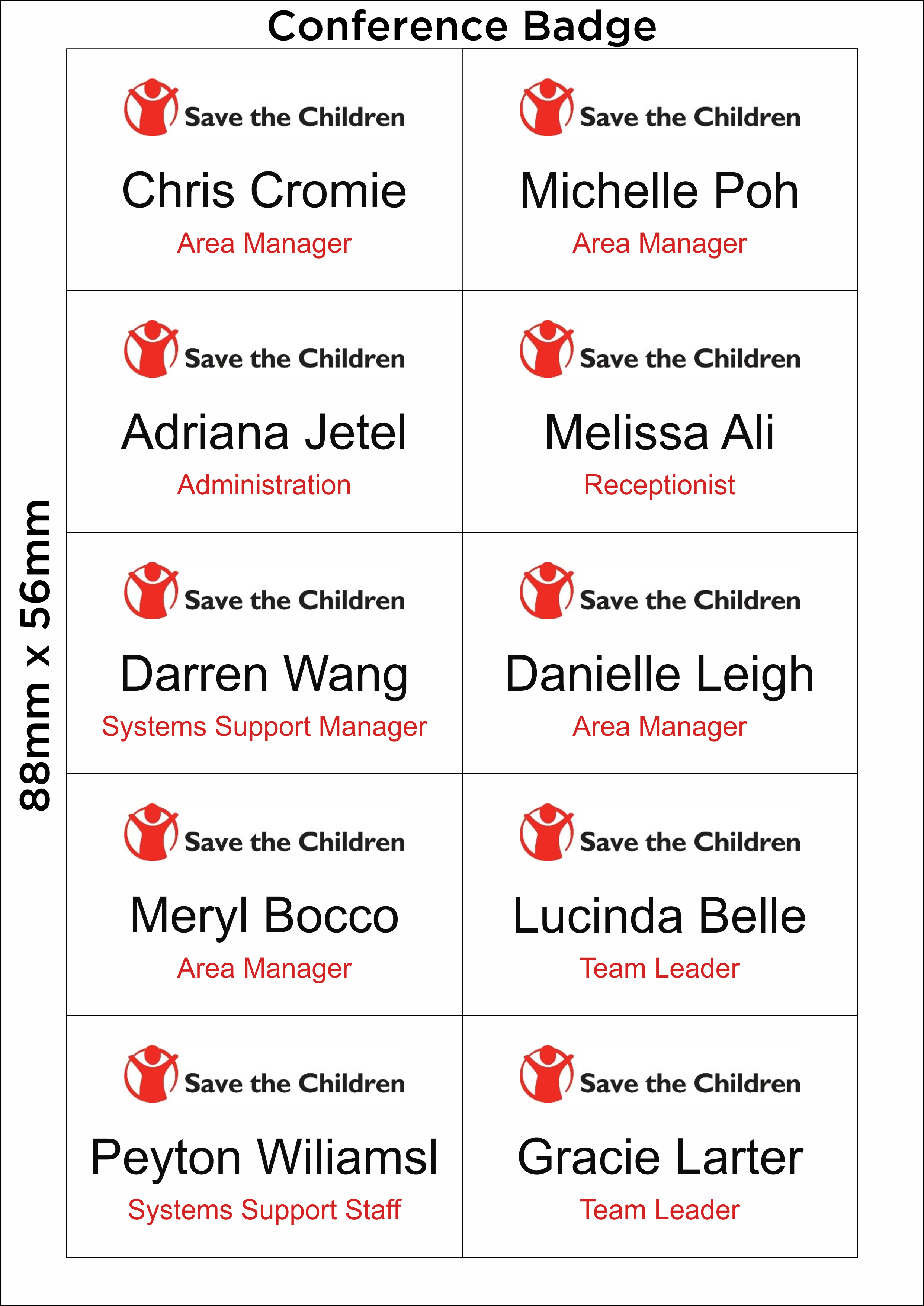  Conference Badge Template Word 