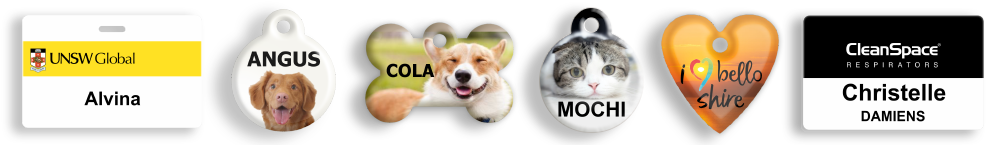 Design  your own full colour pet tags